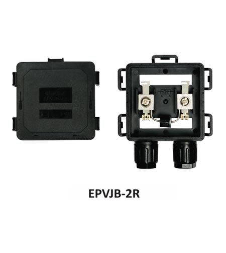 PV Solar 2-Rail Junction Box with Diode